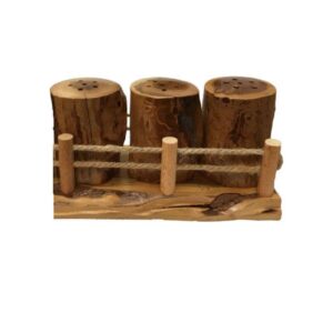 Ensemble de salières et poivrières en bois Paradise