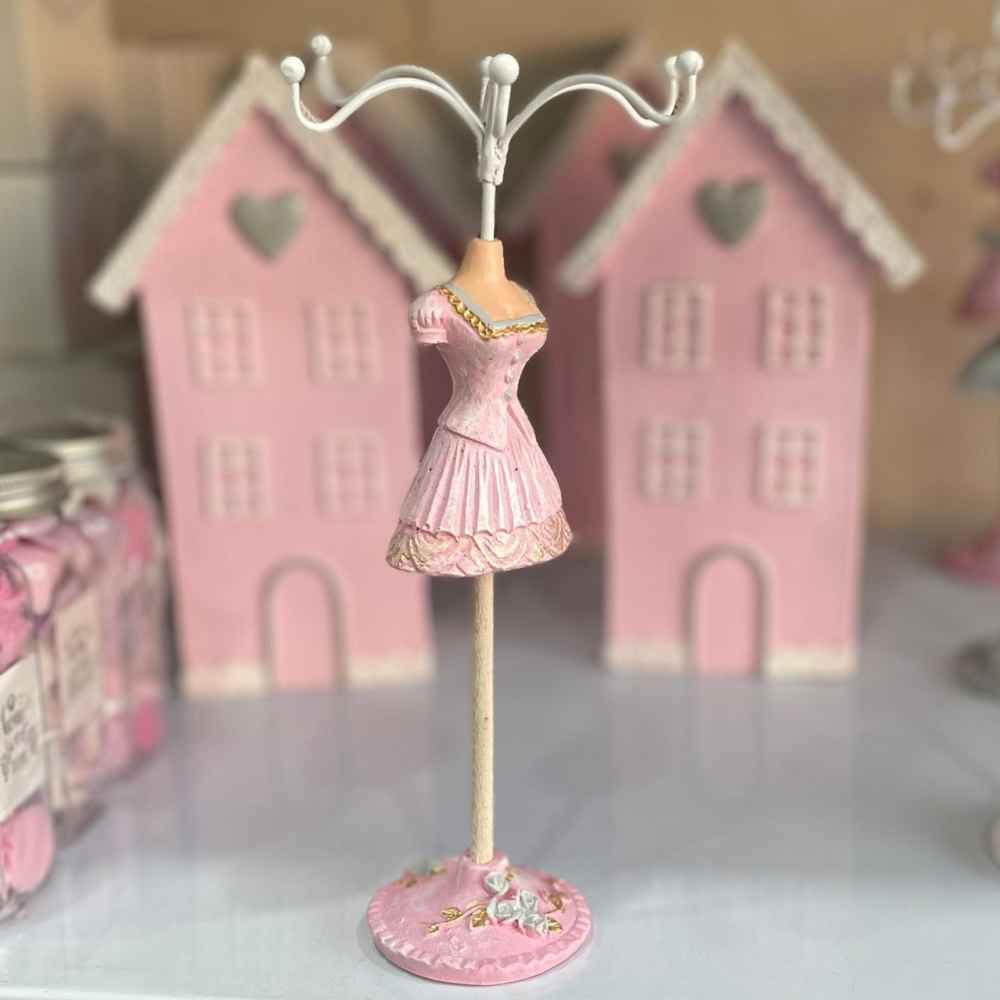 Présentoir et organisateur de bijoux modèle Mannequin Rose