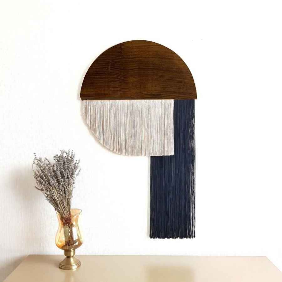 Tapisserie murale en macramé style bohème Bina