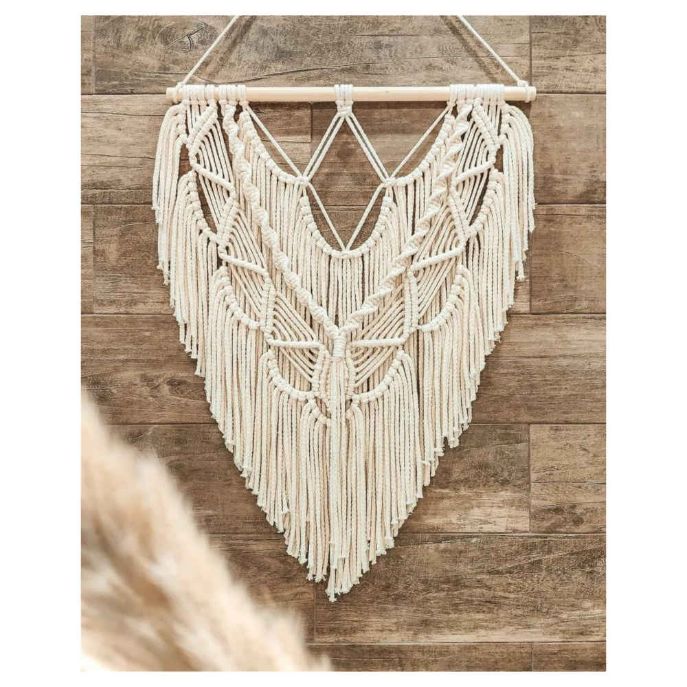 Tapisserie murale en macramé style bohème Parvaz