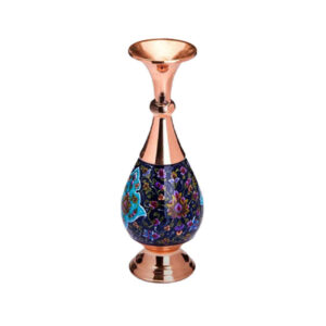 Vase en cuivre décoratif peint à la main avec émail Minakari persan Lux