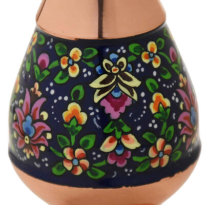 Vase en cuivre décoratif peint à la main avec émail Minakari persan Samira