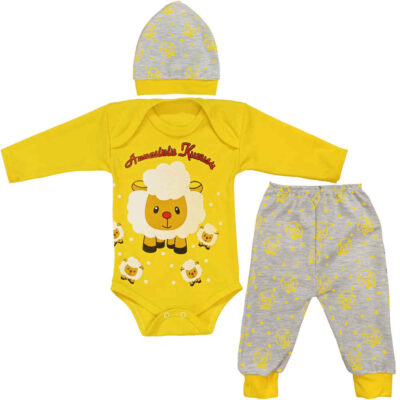 Ensemble de vêtements pour nouveau-né 3 pièces modèle Mouton