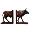 Serre-livres sculpture en polyester forme vache – adapté pour décoration style ferme