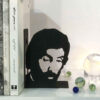Serre-livres en métal portrait de Sohrab Sepehri – idéal pour étagères artistiques
