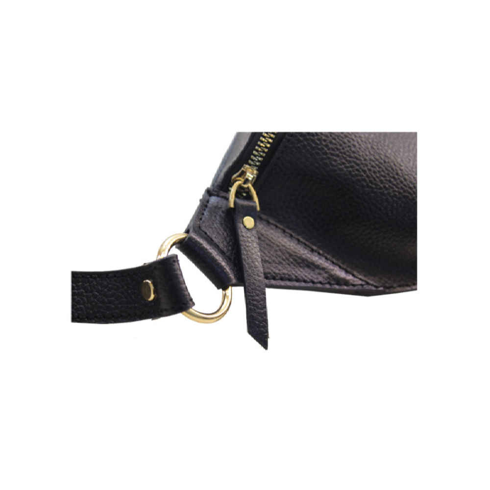 Sac banane en cuir véritable avec ceinture réglable – Élégance féminine