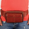Sac banane en cuir véritable avec ceinture réglable – Transport quotidien