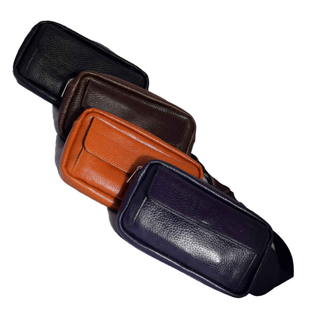 Sac banane en cuir véritable avec ceinture réglable pour hommes – Solution de transport quotidien