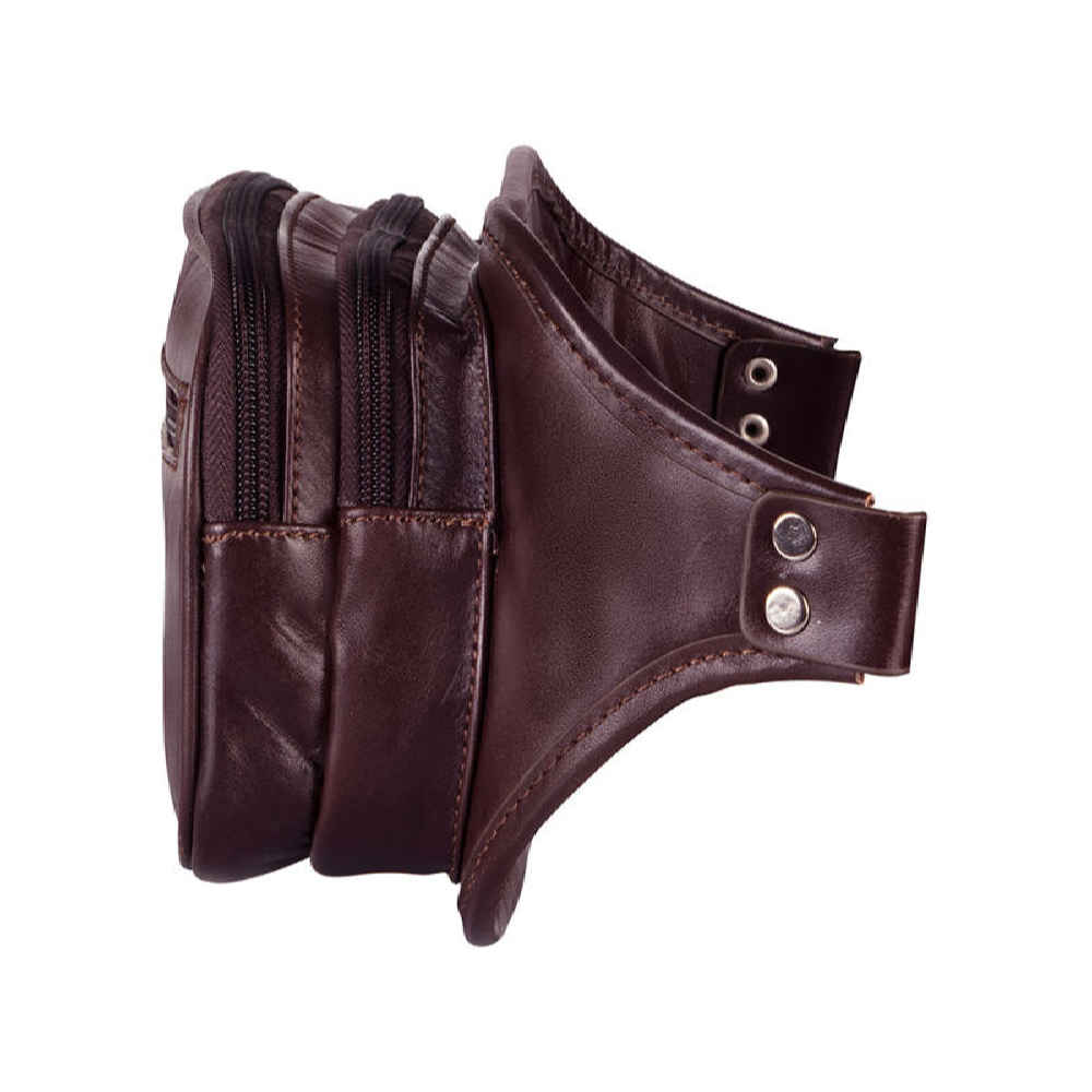 Sac banane en cuir véritable avec ceinture réglable – Accessoire tendance pour le quotidien