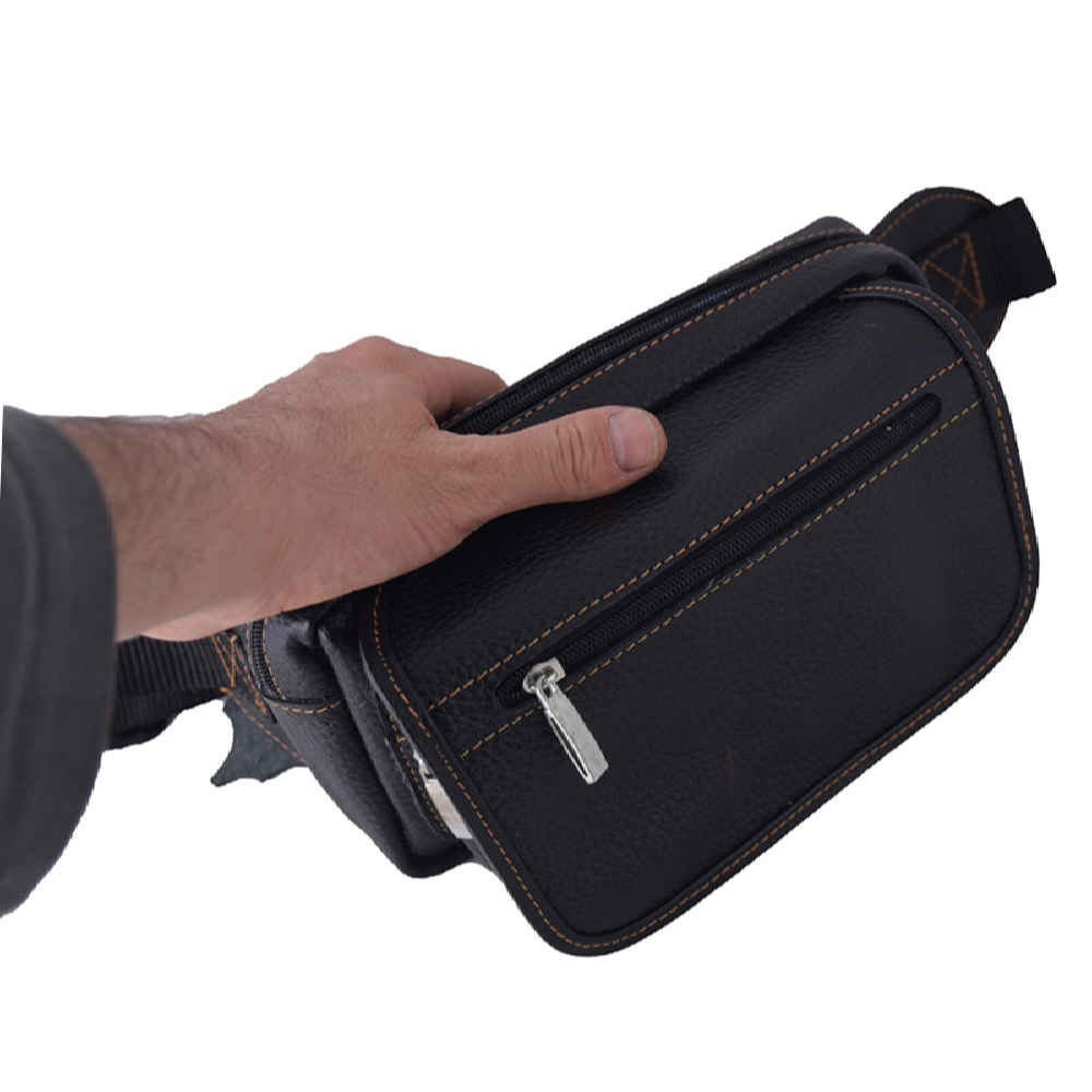 Sac banane en cuir véritable avec ceinture réglable – Pour un usage quotidien