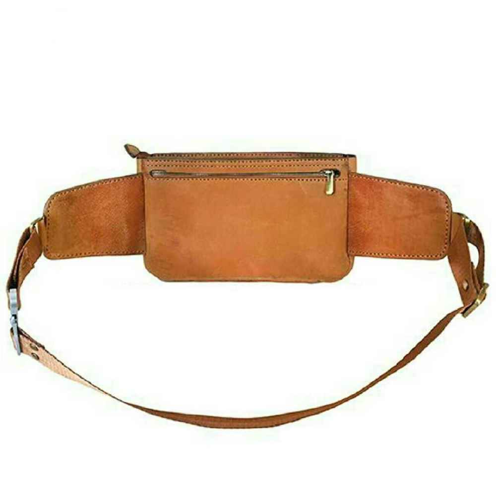 Sac banane en cuir véritable avec ceinture réglable pour homme – Idéal pour les activités de plein air