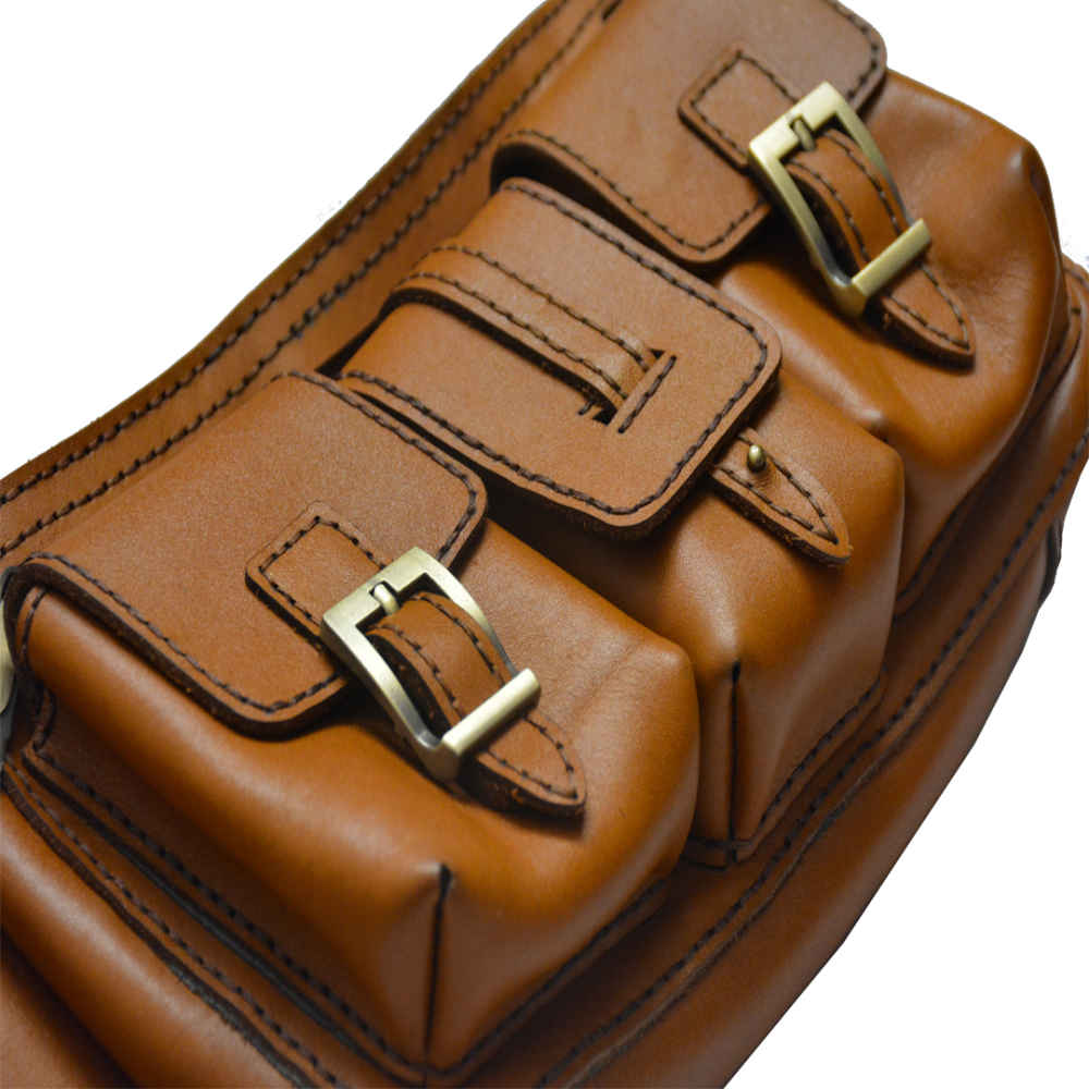 Sac banane en cuir véritable avec ceinture réglable pour homme – Parfait pour les voyages et les activités extérieures