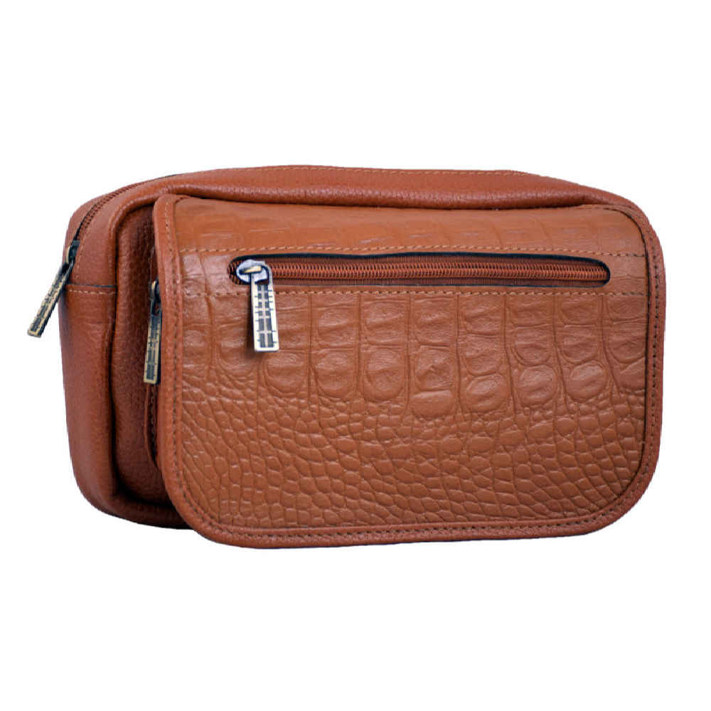 Sac banane en cuir véritable avec ceinture réglable pour une utilisation quotidienne