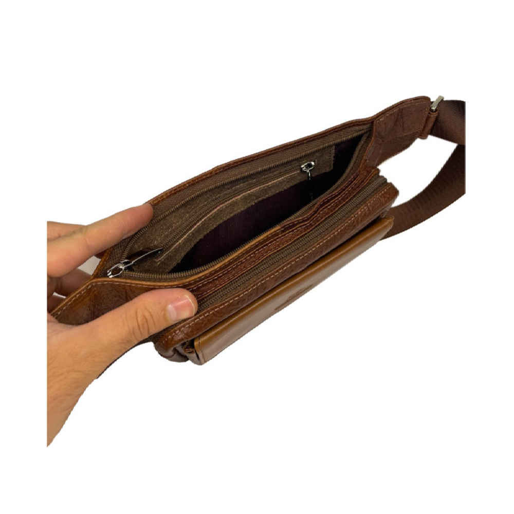 Sac banane en cuir véritable avec ceinture réglable pour hommes – Essentiel pour les déplacements quotidiens