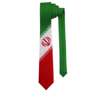 Cravate pour homme – Design artistique inspiré de la Perse avec le drapeau de l’Iran