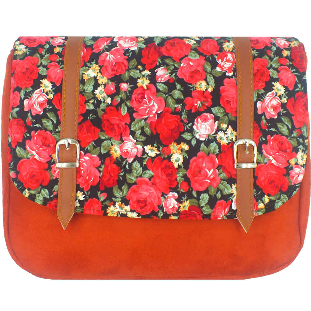 Sac à bandoulière bohémien avec motif floral