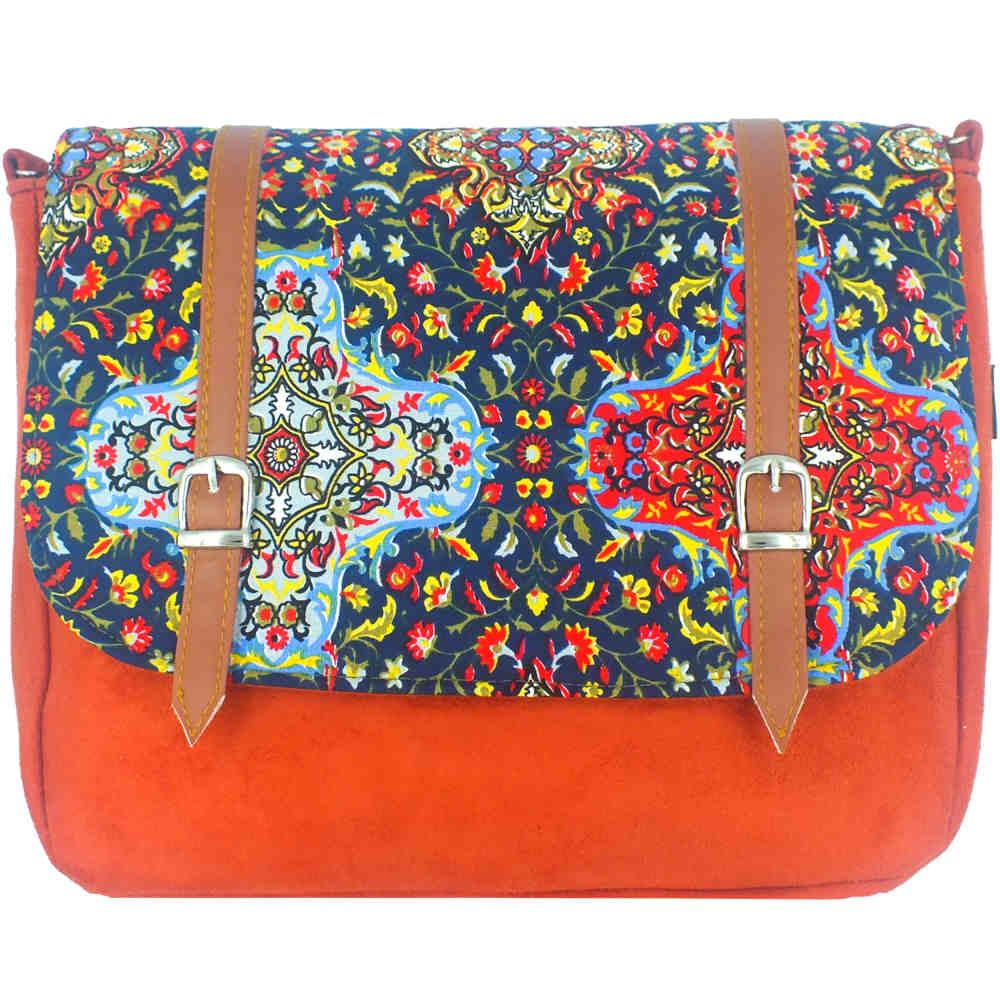 Sac à bandoulière bohémien avec motif inspiré de la Perse Sonati