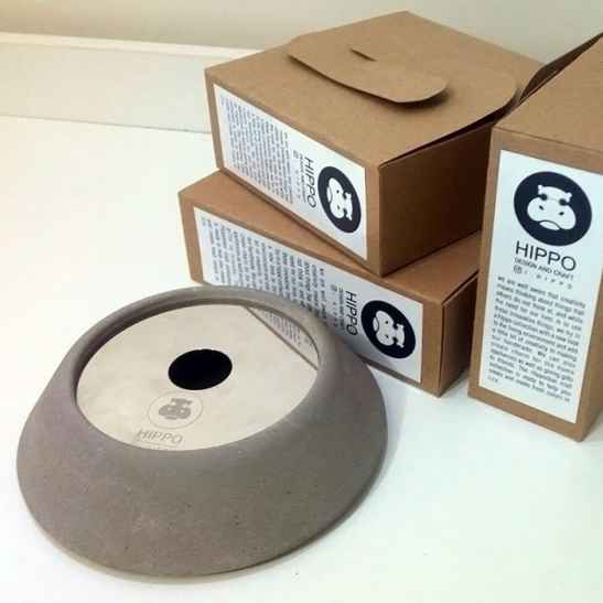 Cendrier en ciment moderne minimaliste