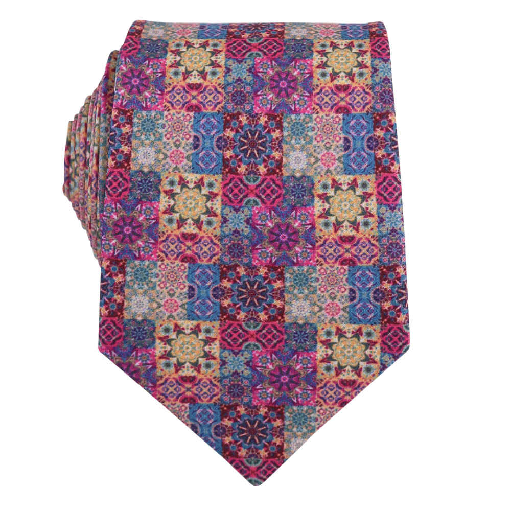 Cravate pour homme - Élégance artistique inspirée de la Perse Kaleidoscope Dara