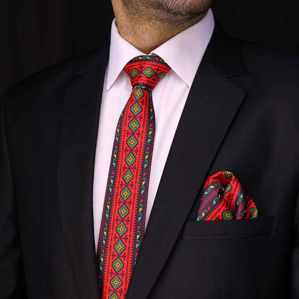 Cravate pour homme – Élégance artistique inspirée de la Perse Kaleidoscope Peyman
