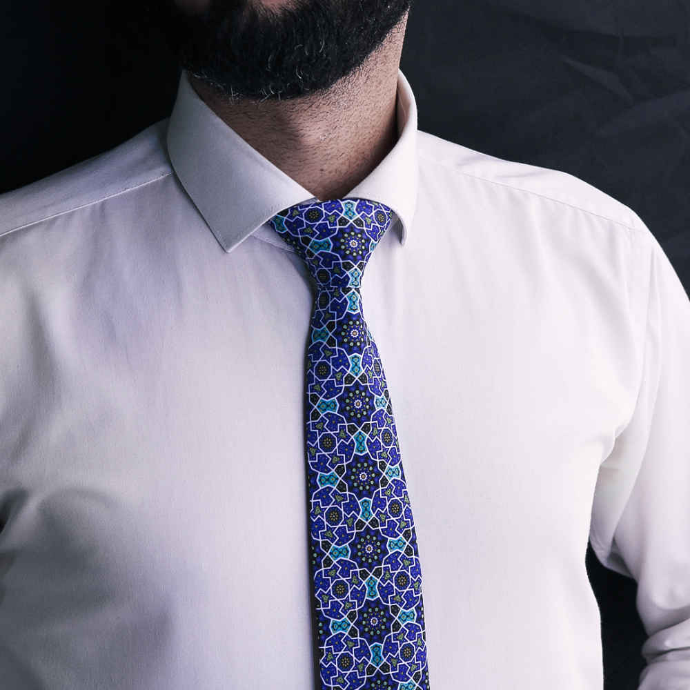 Cravate pour homme – Élégance artistique inspirée de la Perse Kaleidoscope Tile