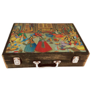 Boîte en Bois pour Cadeaux avec Motif Persan – Negareh (Illustration)