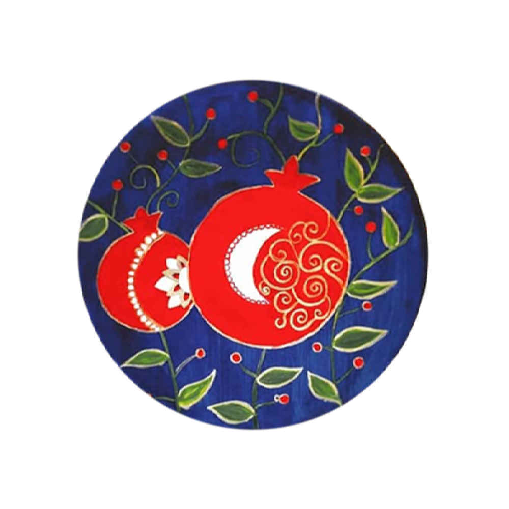 Ensemble de 2 Assiettes Décoratives en Céramique Peintes à la Main Anar