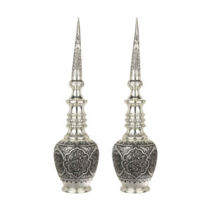 Bouteille décorative en cuivre – Gravure persane artisanale Alma (lot de 2)