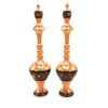 Bouteille décorative en cuivre - Gravure persane artisanale Tong (lot de 2)