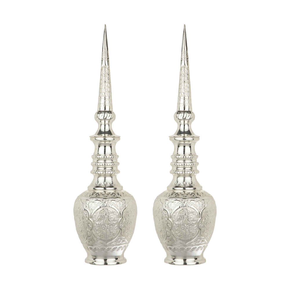 Bouteille décorative en cuivre - Gravure persane artisanale Zina (lot de 2)