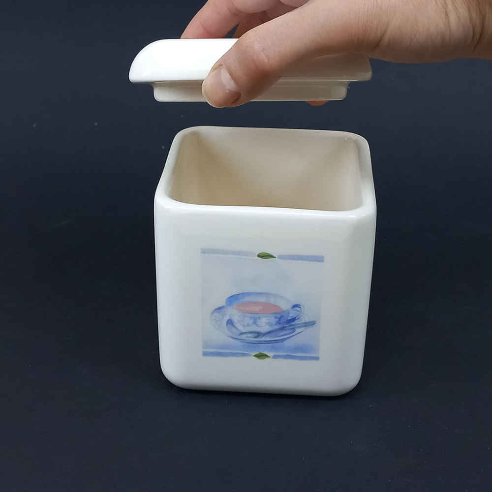 Ensemble de bocaux en céramique – Rangement élégant pour le café, le thé, et plus (3x)