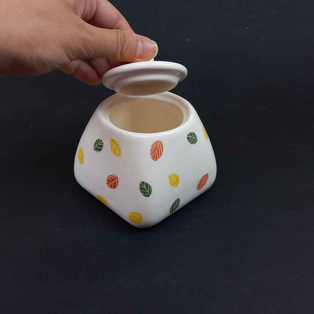 Pot de stockage en céramique – Rangement élégant pour café, thé, et plus (3x)