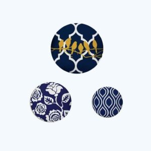 Ensemble de 3 Assiettes Décoratives en Céramique Peintes à la Main Parandeh