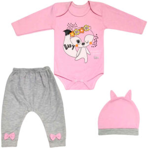 Ensemble de vêtements pour nouveau-né 3 pièces modèle Gazelle