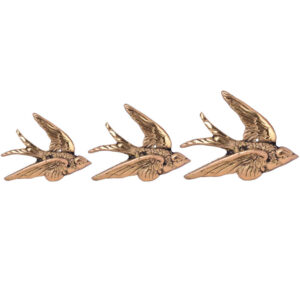 Ensemble de 3 figurines décoratives d’hirondelles – Art délicat des oiseaux
