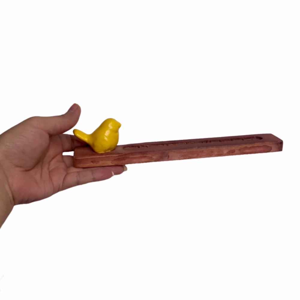 Porte-encens en bois – Modèle Oiseau