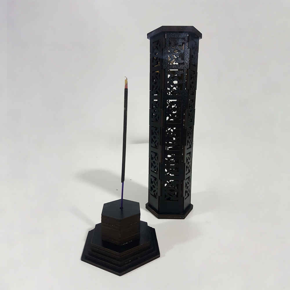 Porte-encens en bois – Modèle Erfan (lot de 2)