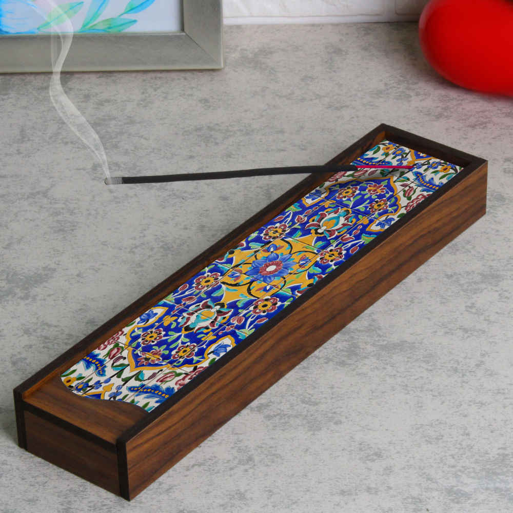 Porte-encens en bois persan – Modèle Panah (lot de 2)