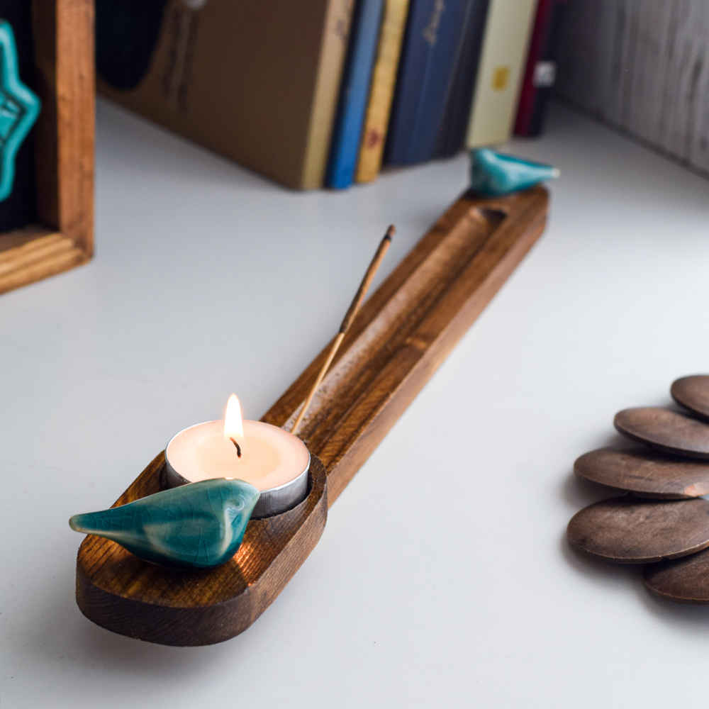 Porte-encens en bois – Modèle Parandeh