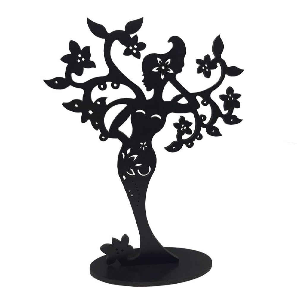Présentoir et organisateur de bijoux en bois modèle Ange