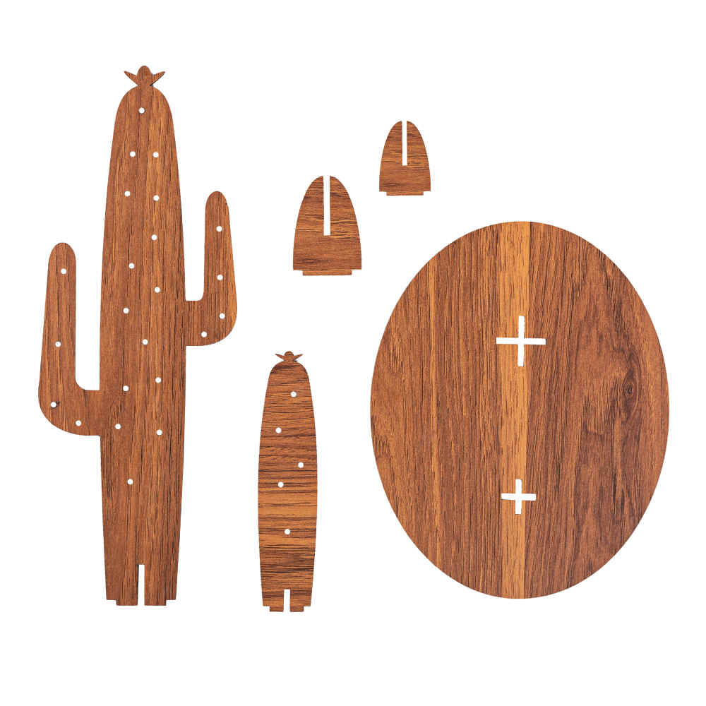Présentoir et organisateur de bijoux en bois modèle Cactus (x2)