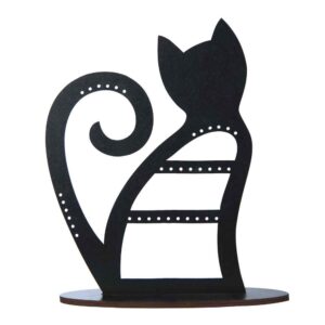 Présentoir et organisateur de bijoux en bois modèle Chat (x2)