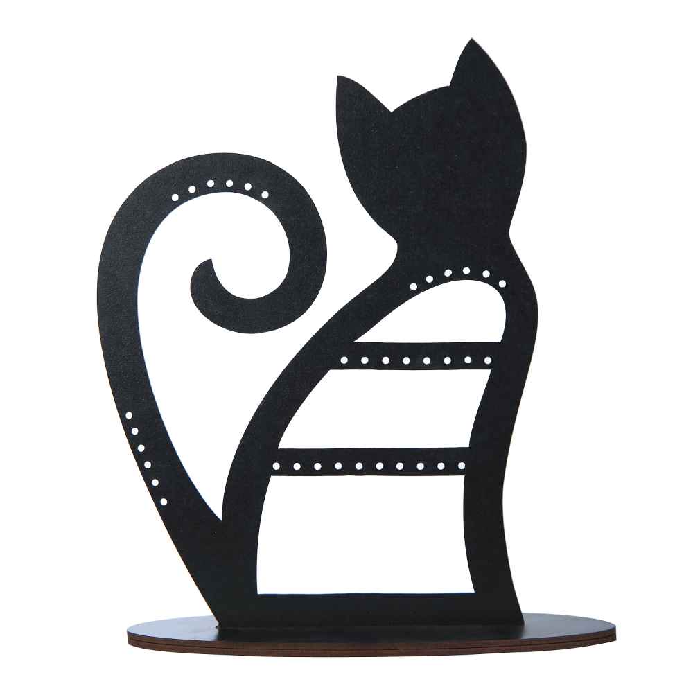 Présentoir et organisateur de bijoux en bois modèle Chat (x2)