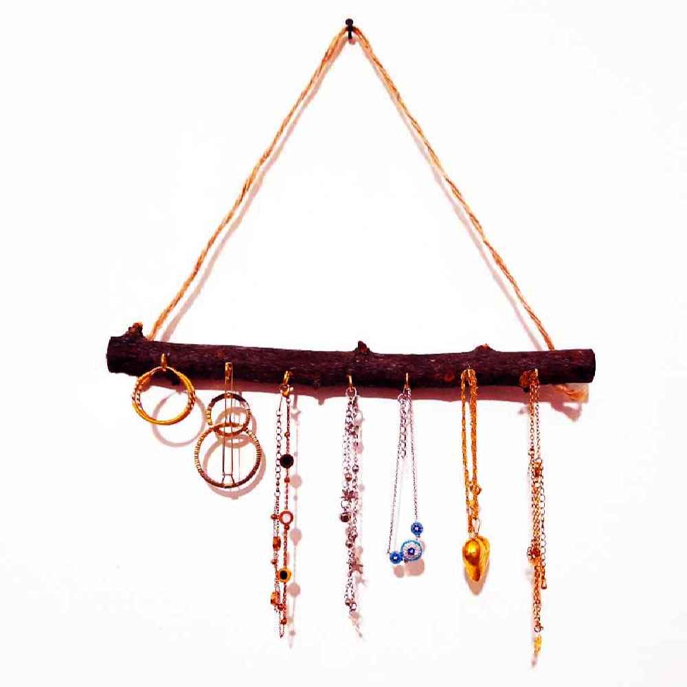 Présentoir et organisateur de bijoux en bois modèle Rustique (x2)