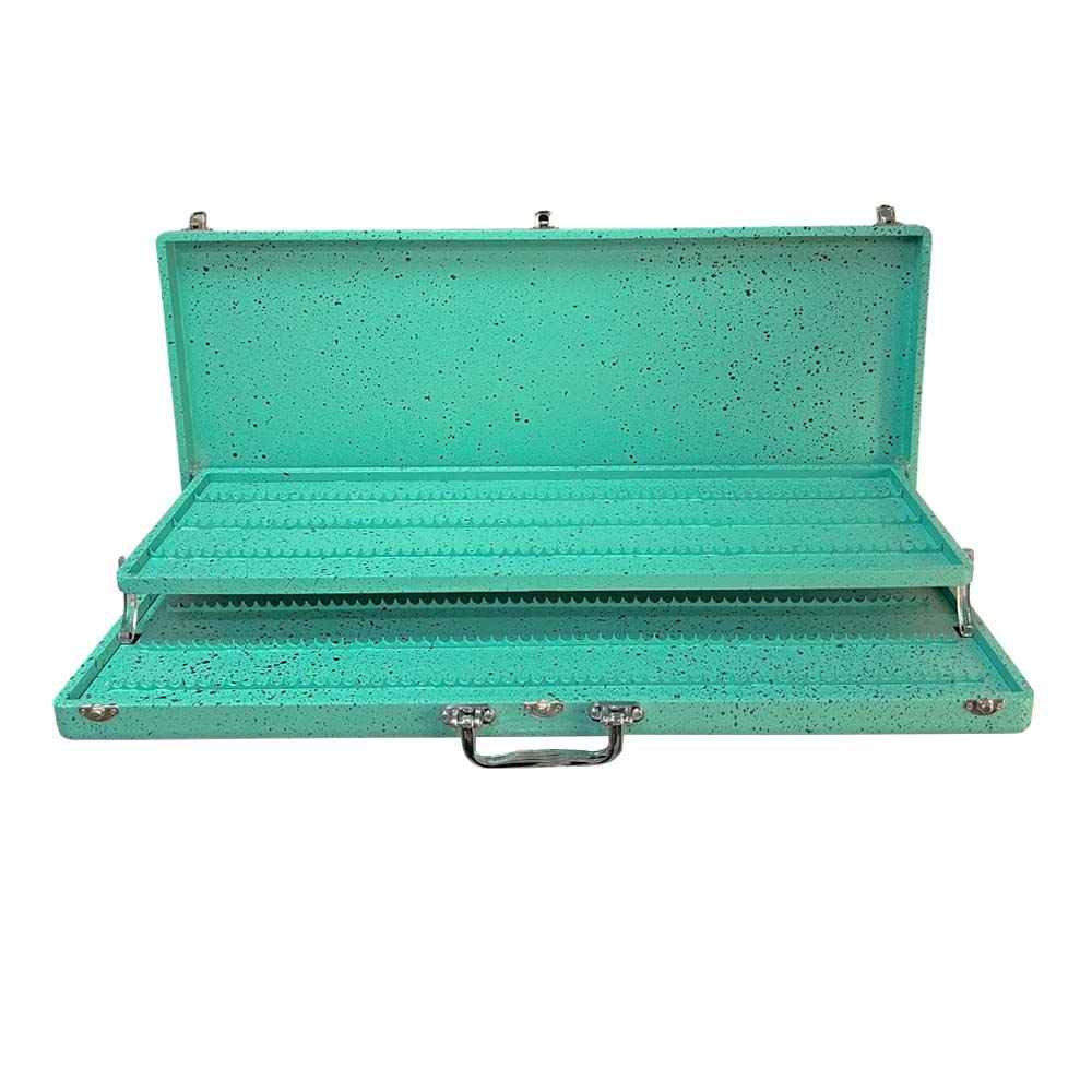 Coffret en métal de 120 crayons avec tiroir – Série Turquoise pour artistes