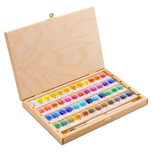 Coffret en bois de 48 aquarelles Saint Petersburg