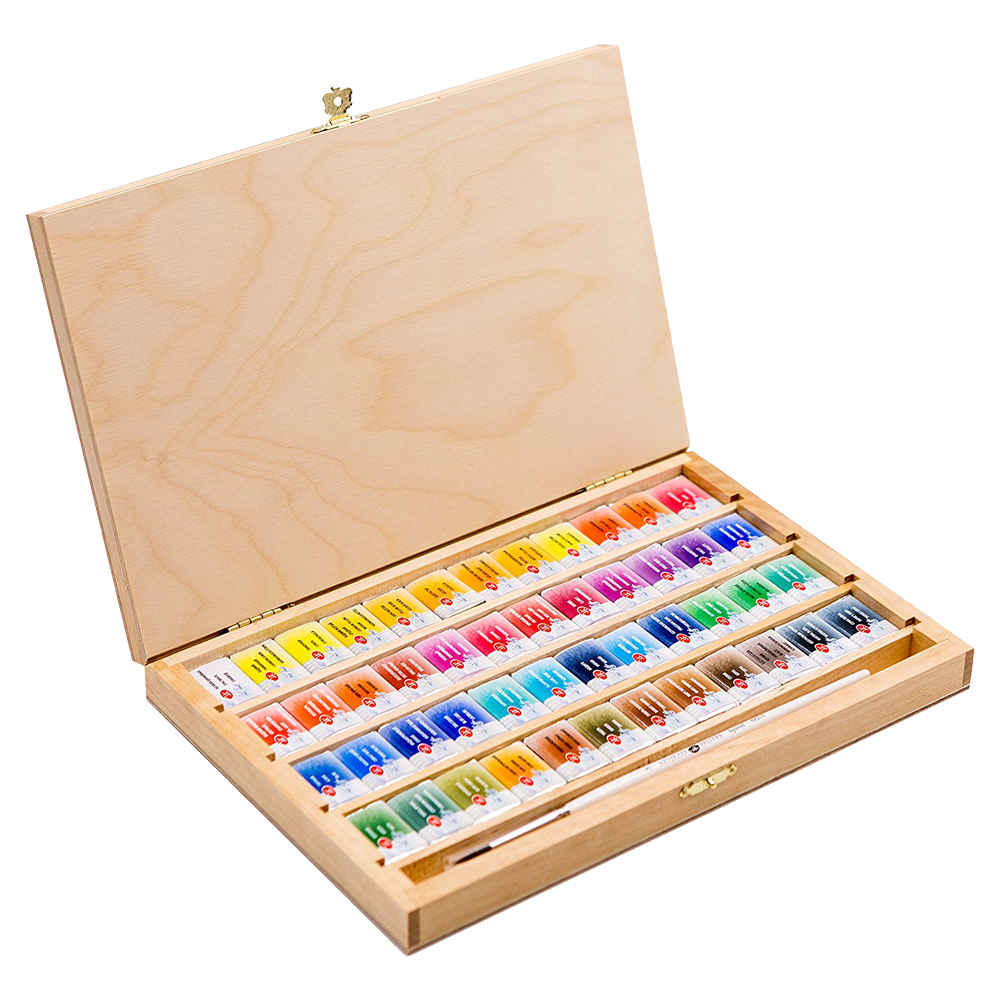 Coffret en bois de 48 aquarelles Saint Petersburg