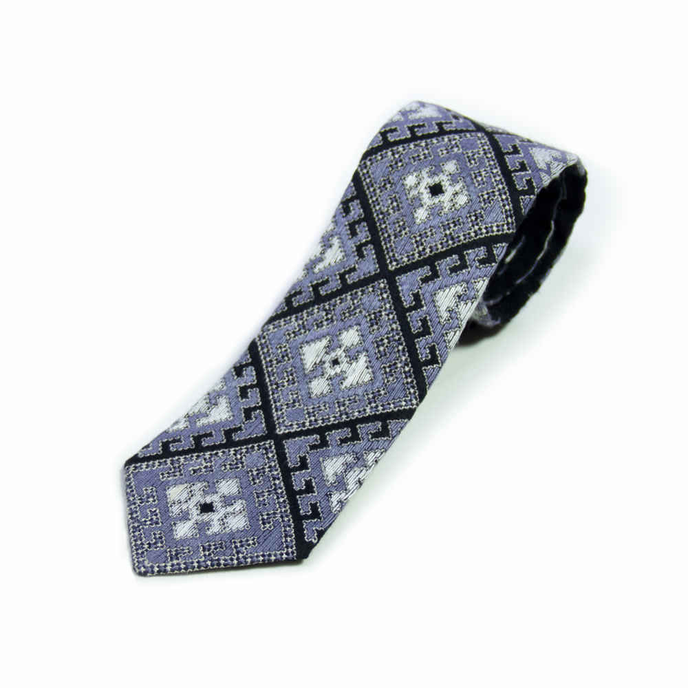 Cravate pour homme - Broderie traditionnelle persane Nuage
