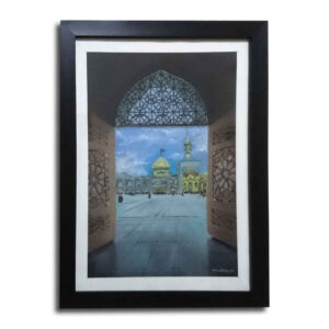 Original Realism Drawing – Pastel on Cardboard, Imam Reza Holy Shrine