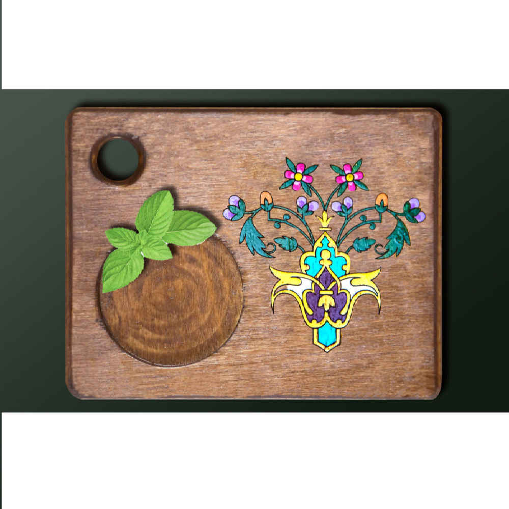 Ensemble de Dessous de Verre avec Motif Artistique d’Inspiration Persane Chichak